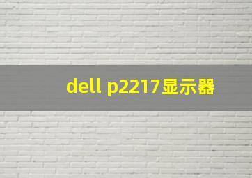 dell p2217显示器